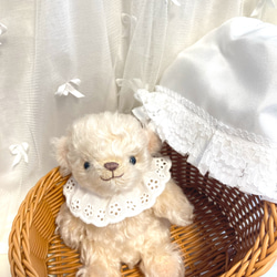 ふわふわ 白い 垂れ耳うさぎちゃん テディベア ぬいぐるみ R&M_baby