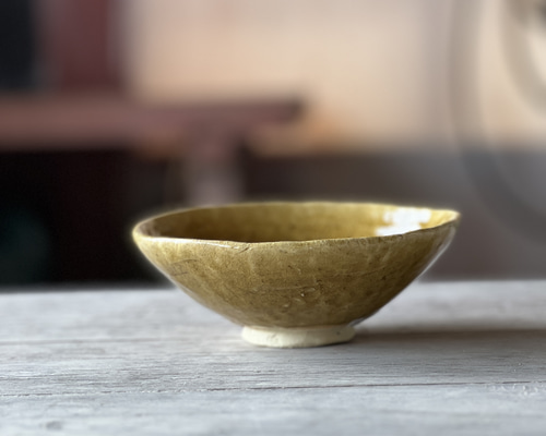 黄瀬戸平茶碗(抹茶碗)|食器通販の陶磁庵