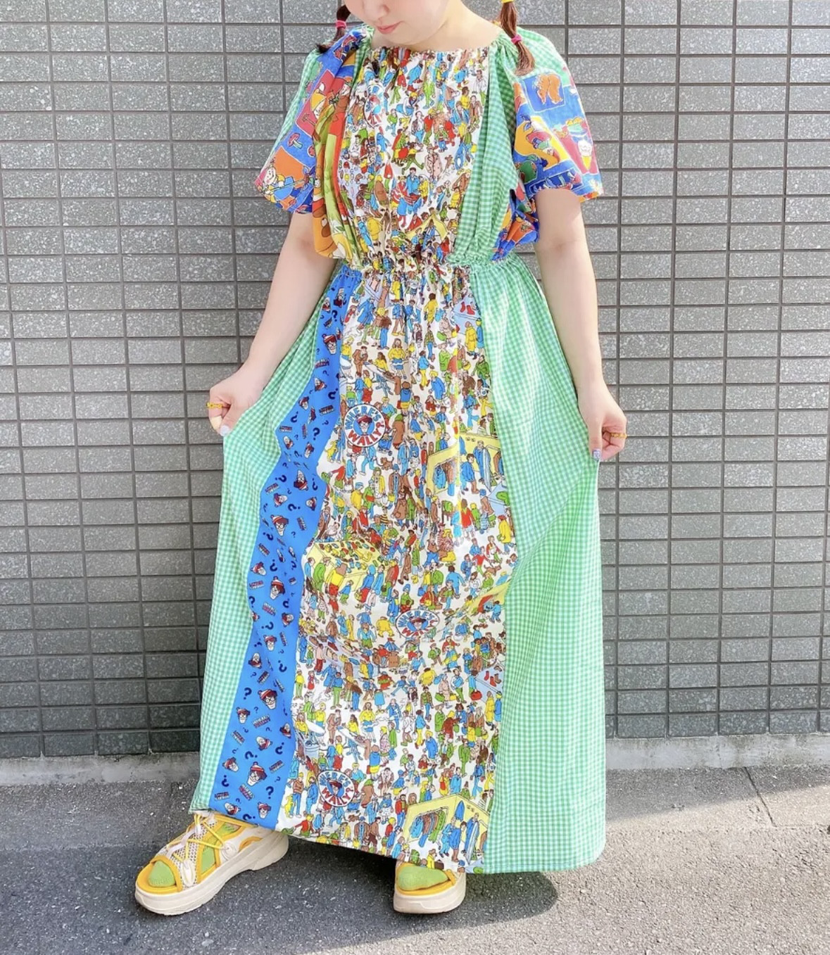 古着 ヴィンテージ vintage ワンピース パッチワーク ファブリック