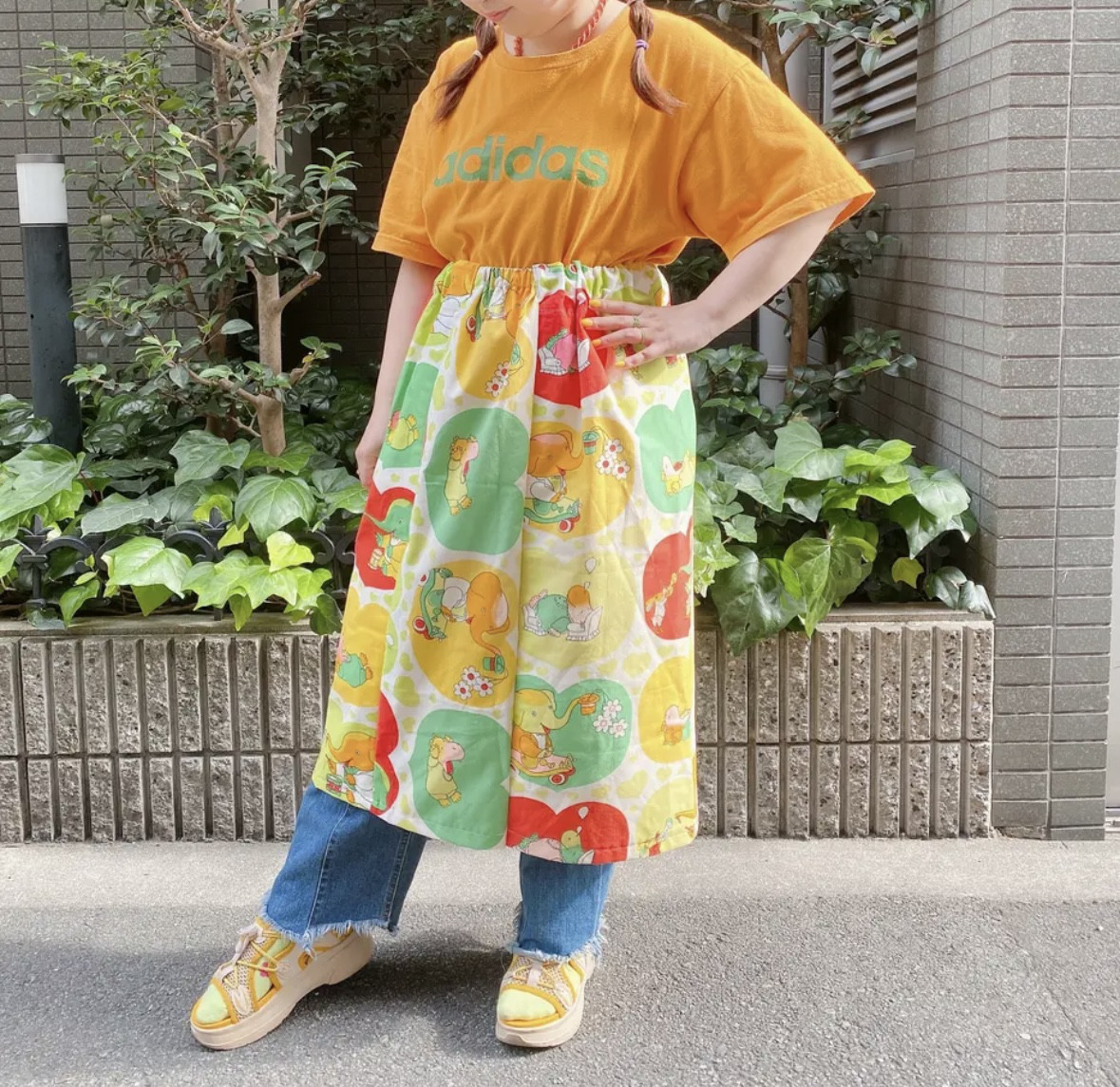 古着 ヴィンテージ vintage スカート パッチワーク ファブリック