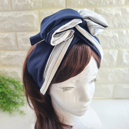 ワイヤーヘアターバン【ワイド】ストライプ☆Lucina☆ その他
