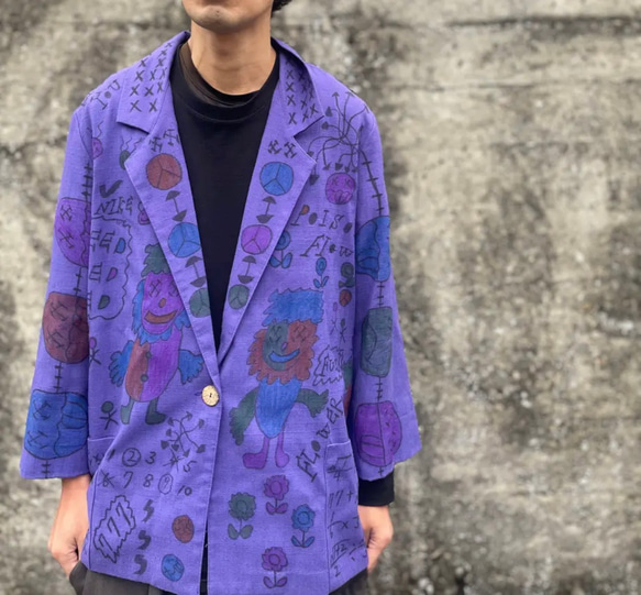 古着　ヴィンテージ　ジャケット　リメイク　リメイクジャケット　カラフル　派手 古着 ヴィンテージ vintage ジャケット テーラードジャケット リメイク