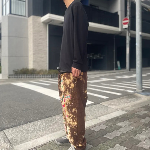 メモリアルパンツ 古着　ヴィンテージ　パンツ　コーデュロイパンツ　リメイク 古着 ヴィンテージ vintage コーデュロイパンツ ブリーチパンツ