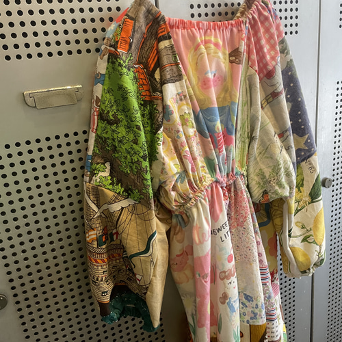 送料無料 百貨店 古着 ヴィンテージ パッチワーク ワンピース vintage ワンピース