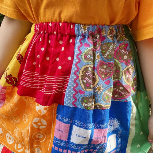 古着 ヴィンテージ vintage スカート パッチワーク リメイク リメイク