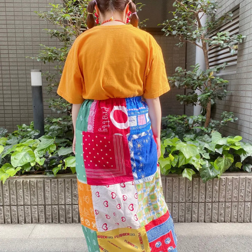古着 ヴィンテージ vintage スカート パッチワーク リメイク リメイク