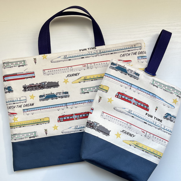 完成品】新幹線×ネイビー 入園入学セット レッスンバッグ Mito 通販 