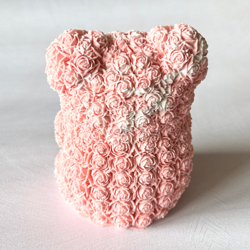 ローズベア♡ピンク色のジェスモナイトオブジェ【LOVE】 サン