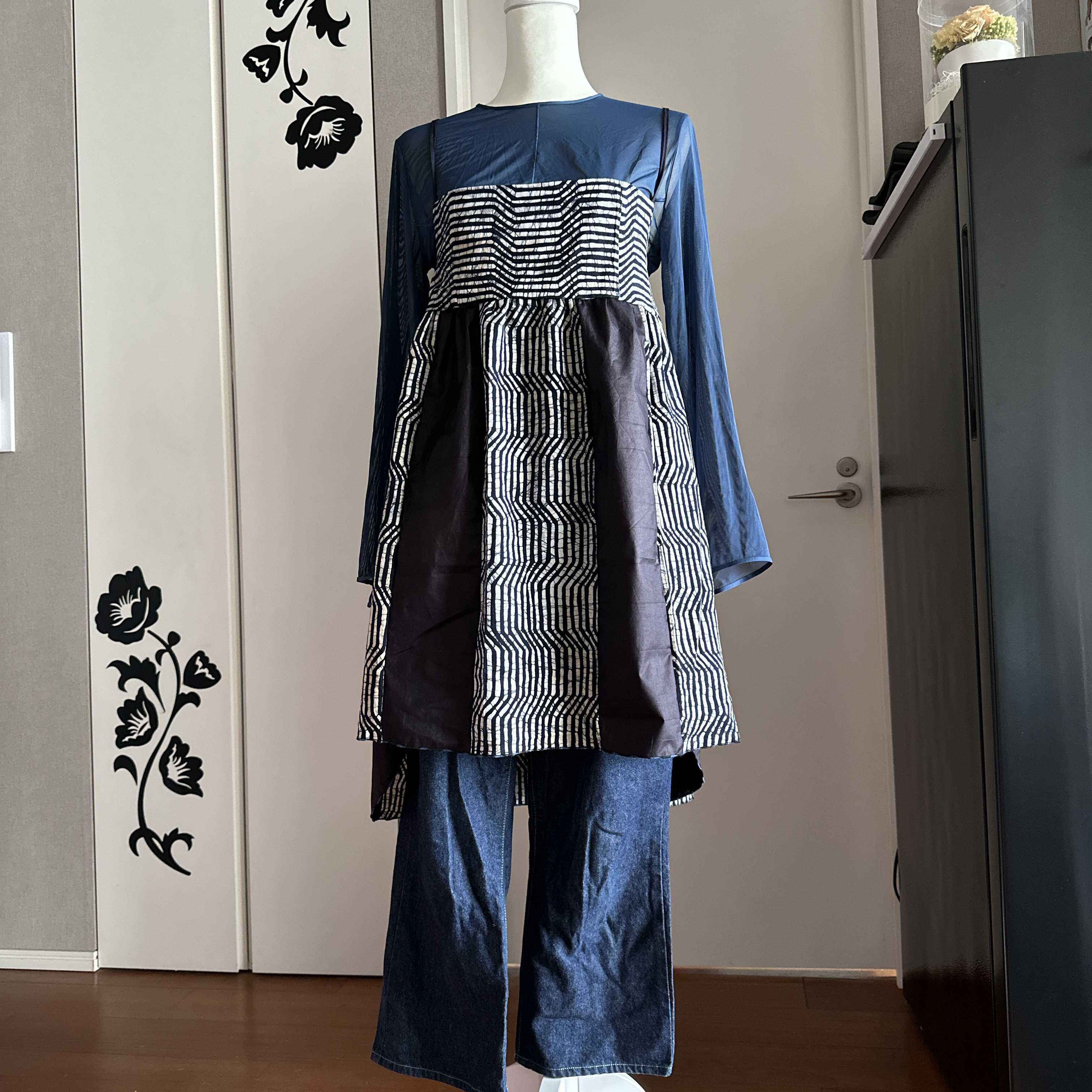 浴衣リメイク（男)ノースリーブワンピース まとめ（二枚) 55630b1c188faec92c93f2fe285f99
