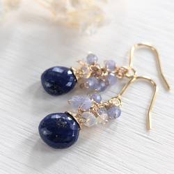 【みゆゆ】✳︎SALE✳︎宝石質タンザナイト枠留めイヤリング TAKE-UP ONLINE SHOP/テイクアップ公式オンラインショップ