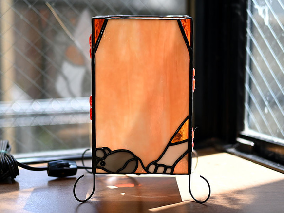 目が光る猫のランプ(三毛猫) 689 