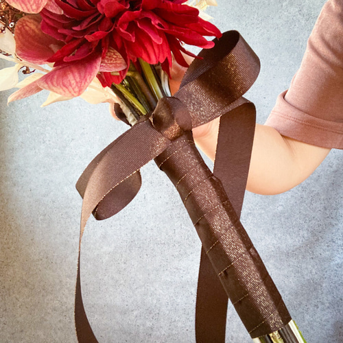 ピンクの胡蝶蘭＊オンシジュームのブーケ アーティフィシャルフラワー