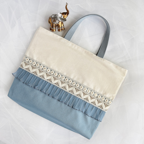 ⑅インド刺繍リボン⑅入園入学3点セット ❁お花と双葉柄 ⑅インド刺繍リボン⑅入園入学3点セット ❁お花と双葉柄
