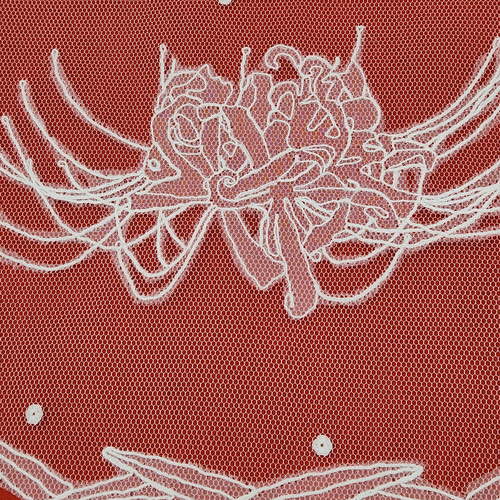 彼岸花のレース Carricimacross laceのドイリー アイルランドの