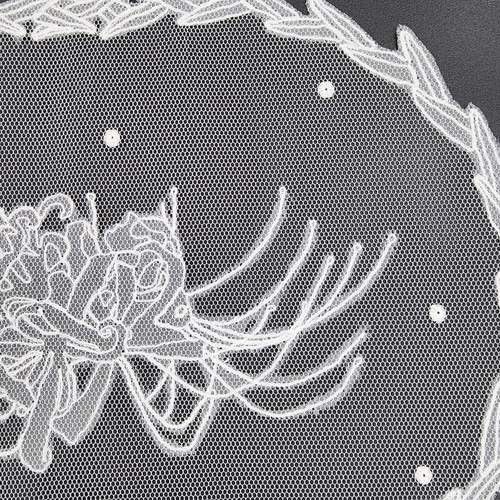 アンティーク キャリックマクロスレース バタフライと花 チュール ハンカチクロス キャリックマクロスレース【パディントン】｜ブロカント