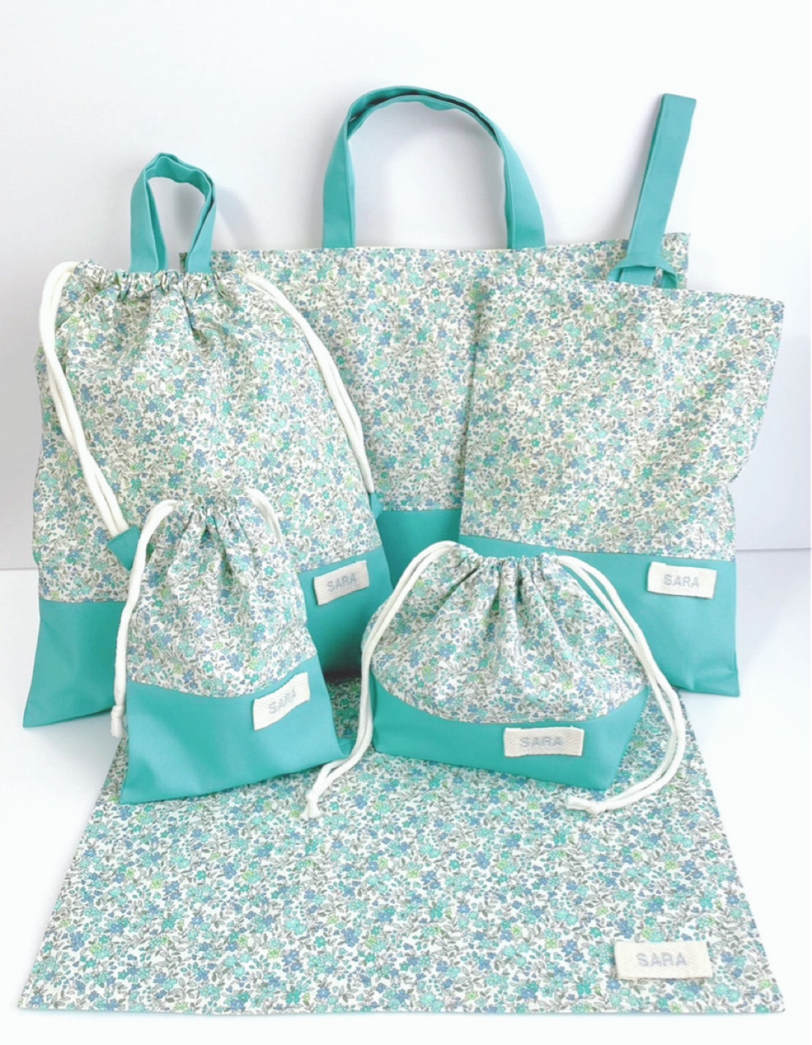 入園入学準備 6点セット｜レッスンバッグ・上履き袋・体操服袋 ほか　名入れ刺繍可能