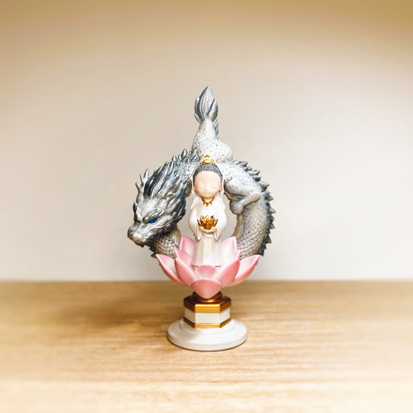 仏像 ちいさな仏さま 龍上観音 白龍 その他インテリア雑貨 apollon