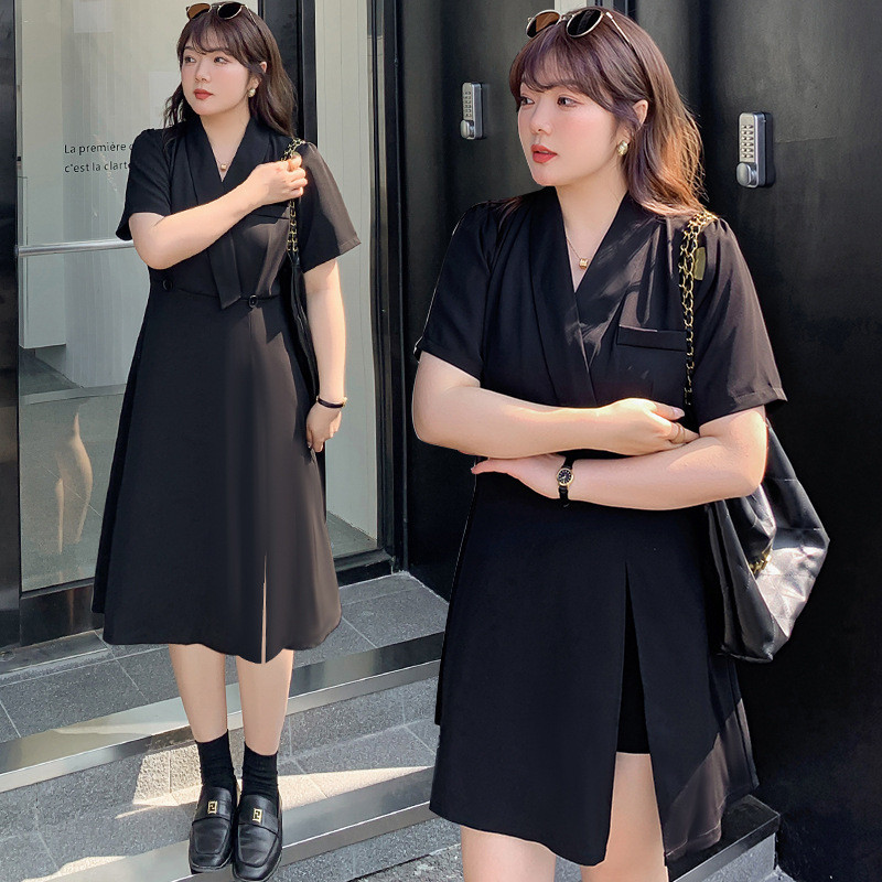 春夏新作 XL~5XL ツーピーススーツスカートセット 大きいサイズ