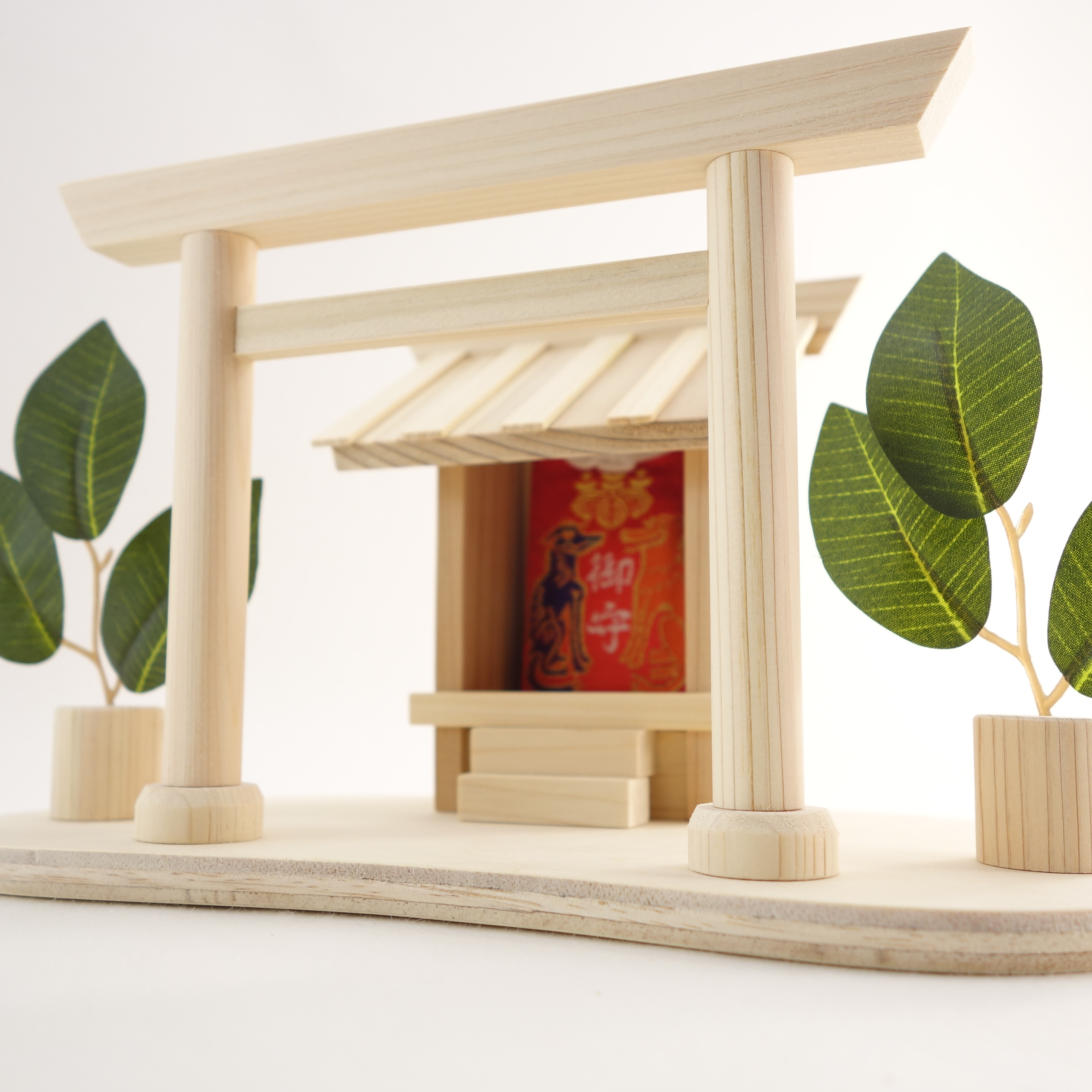 お守り神社《板葺き》壁掛け可　　神棚　お守り入れ