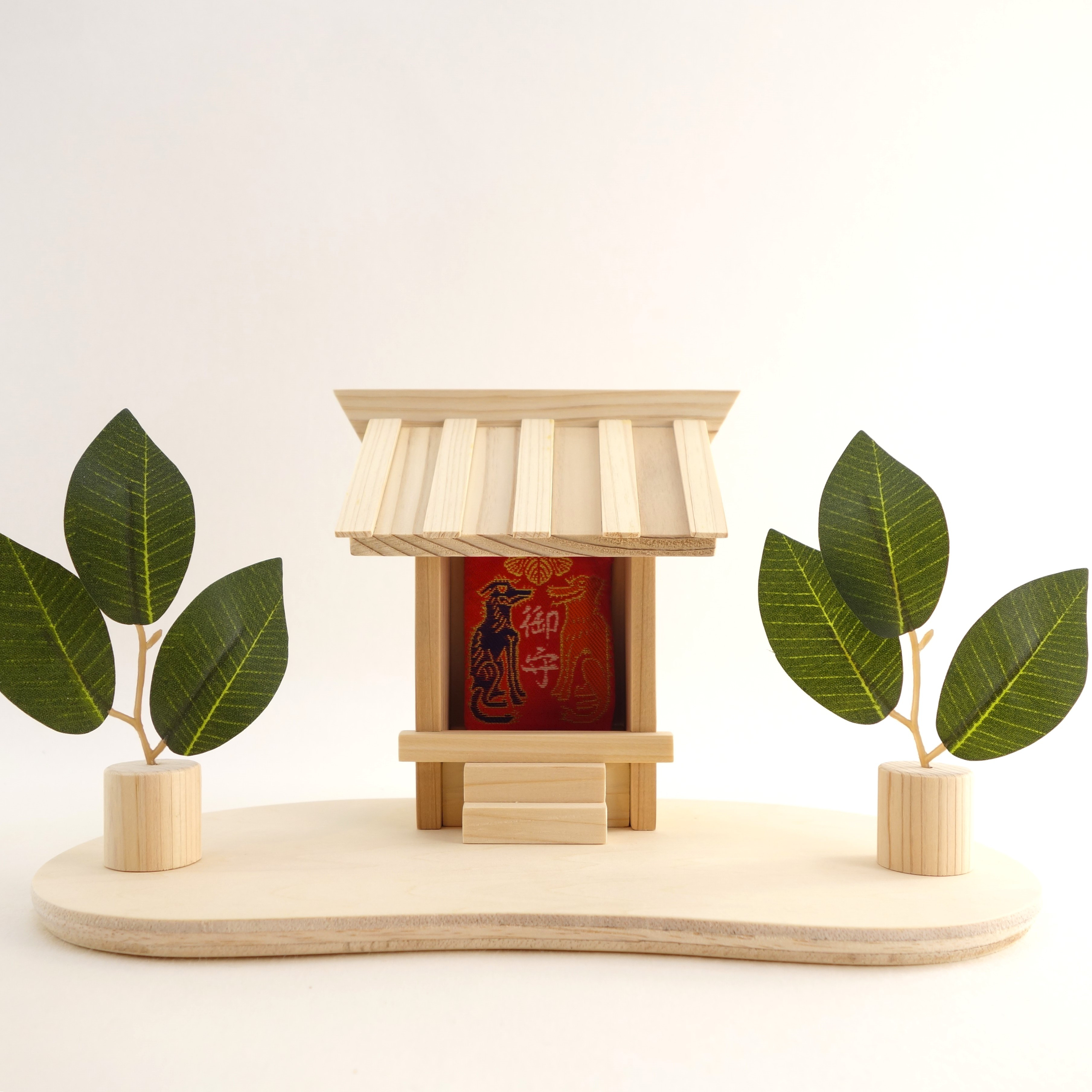 お守り神社《板葺き》壁掛け可　　神棚　お守り入れ