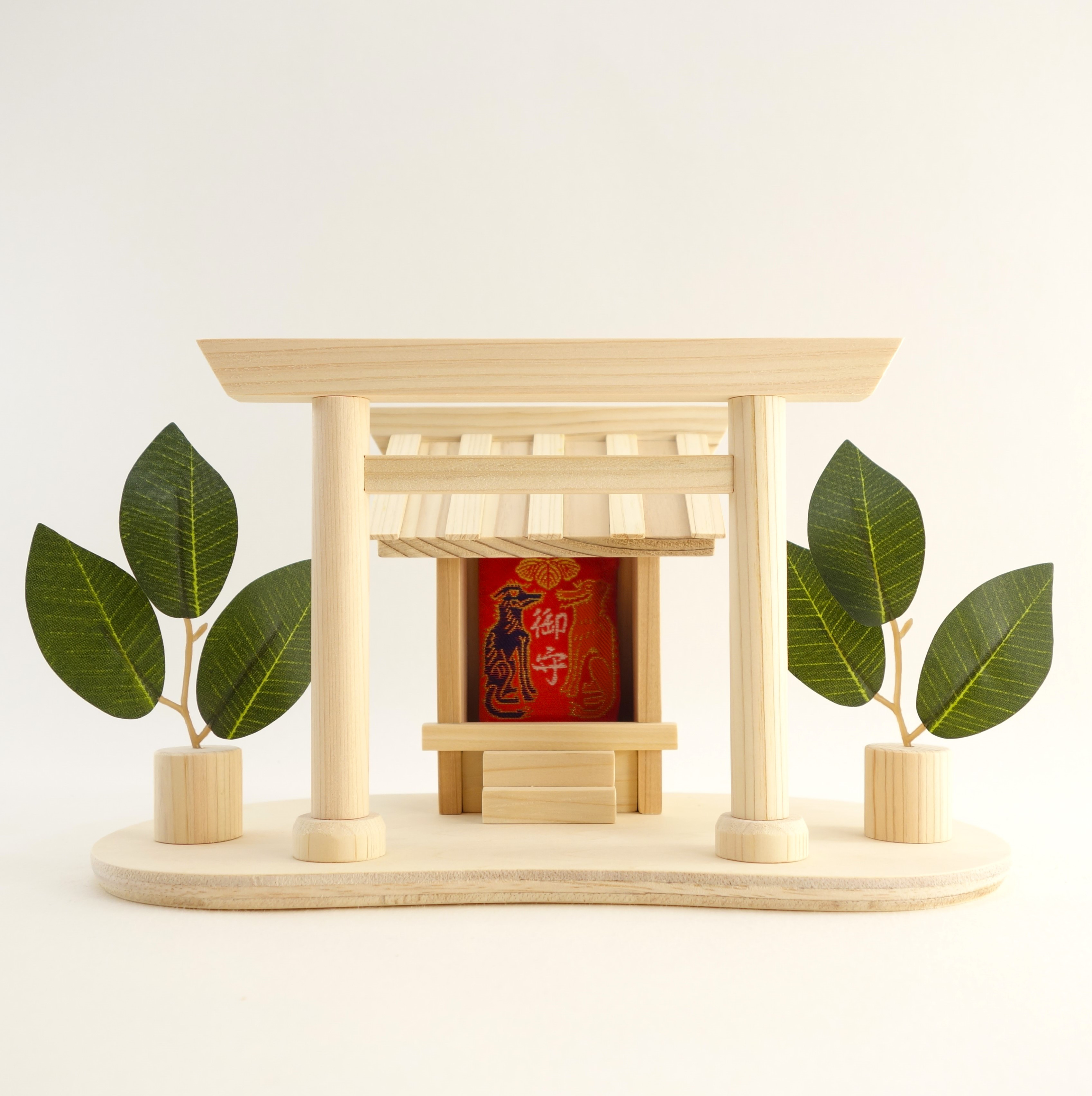 お守り神社《板葺き》壁掛け可　　神棚　お守り入れ