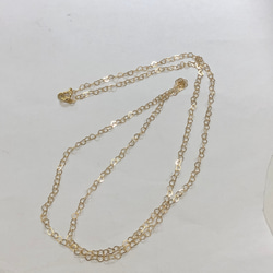 K18イエローゴールド 50cm カットボールチェーンネックレス 新品