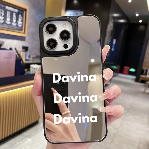 オリジナル☆ゴールドミラーグリッターに名前が入れられるケース 名入れ] オーダーメイド ミラーケース iphone15/14/13/12/11 pro