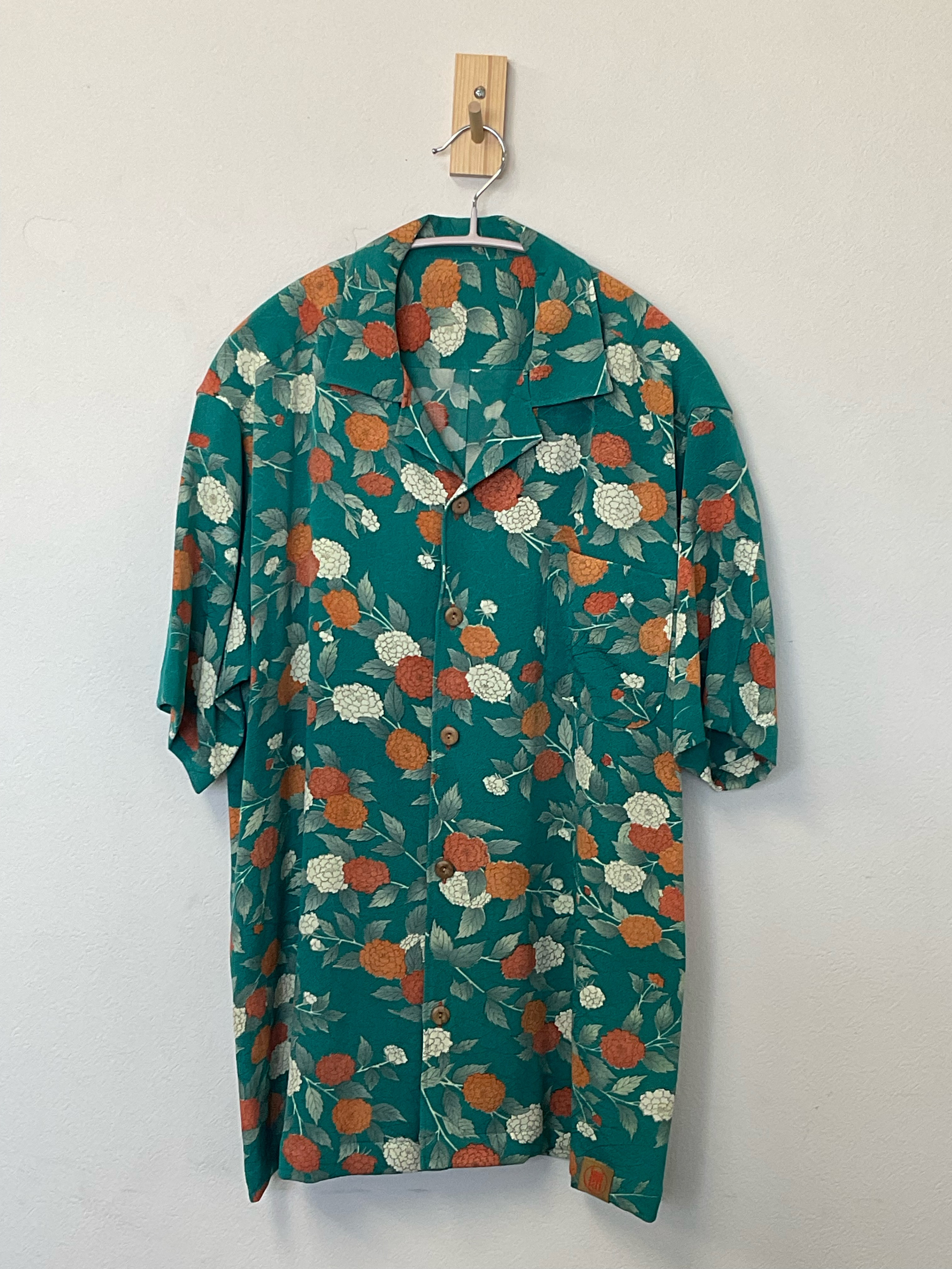 ダリア　青緑　未使用　アロハ　ユニセックスM