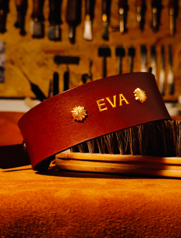 プレミアム・オーダーメイドレザー首輪 for 中型犬、大型犬 