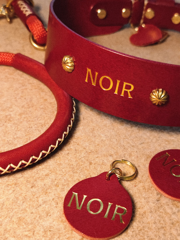 プレミアム・オーダーメイドレザー首輪 for 中型犬、大型犬 