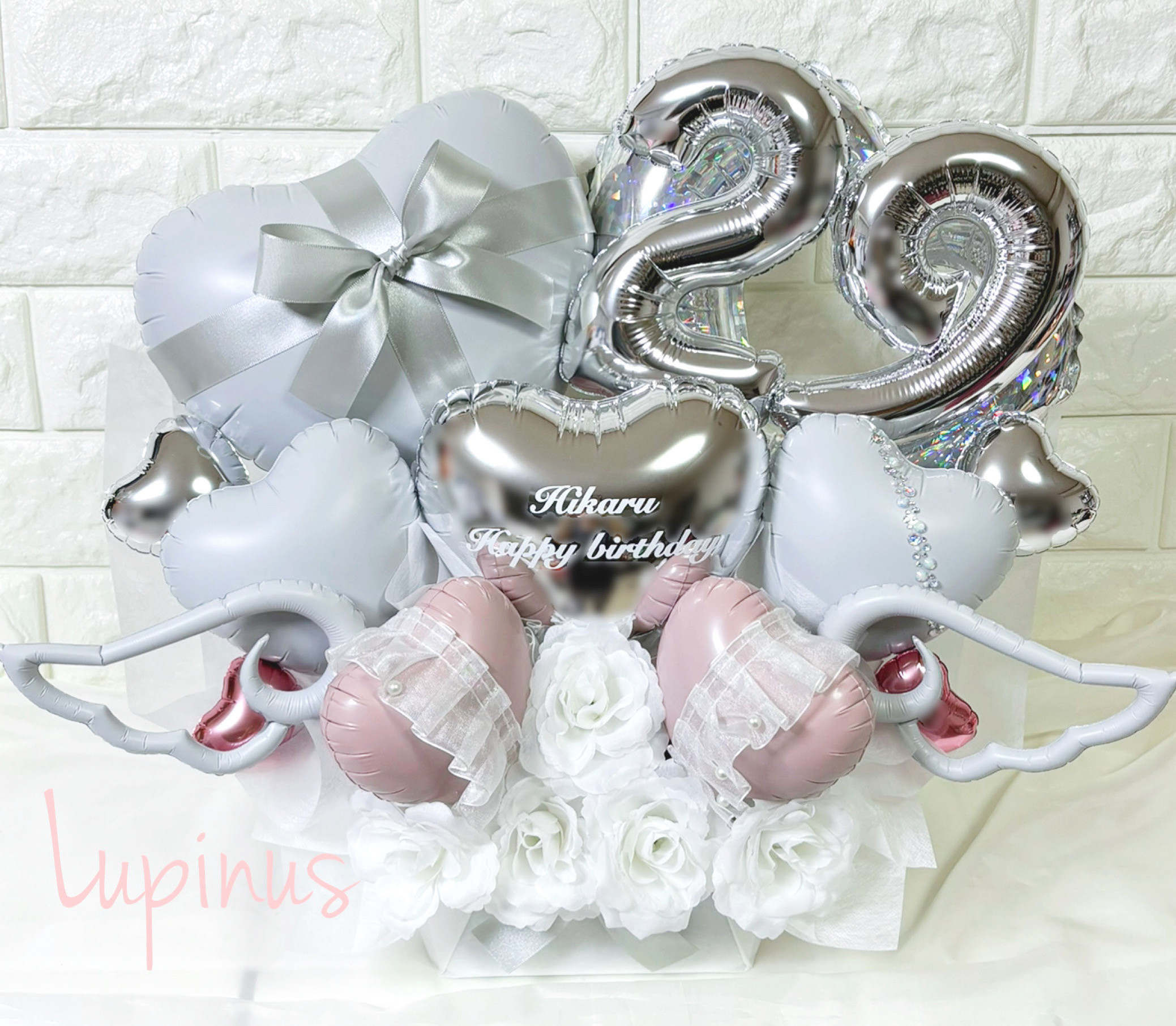 【推し活】バルーンアレンジ 2文字 生誕祭 誕生祭 卒業式 成人式