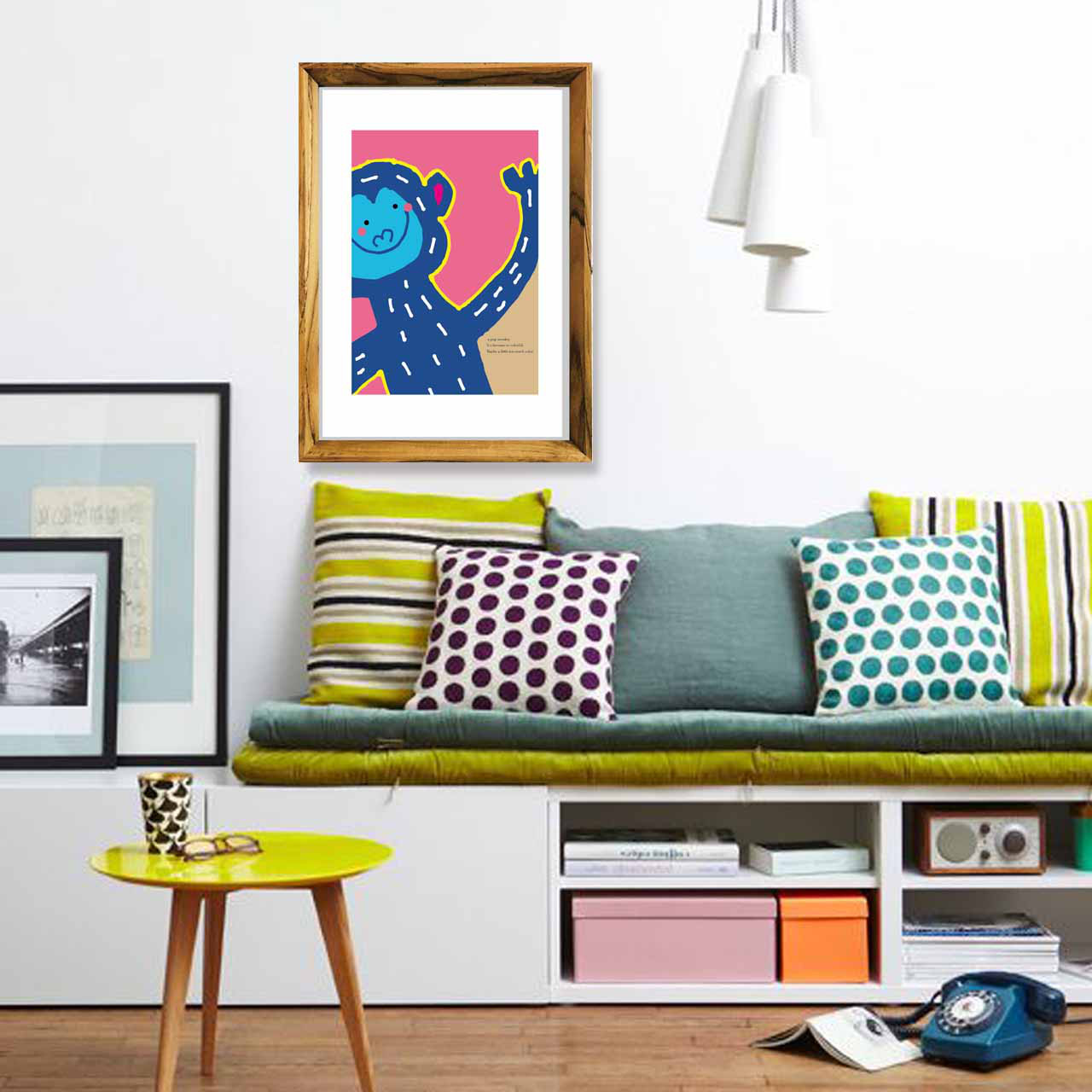 POPなモンキー　イラスト　ポスター  A4  A3  A2　A1 アートポスター　全作オリジナル　1368