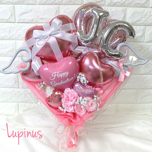 推し活】バルーンブーケ 2文字 卒業式 成人式 アートフラワー バルーン