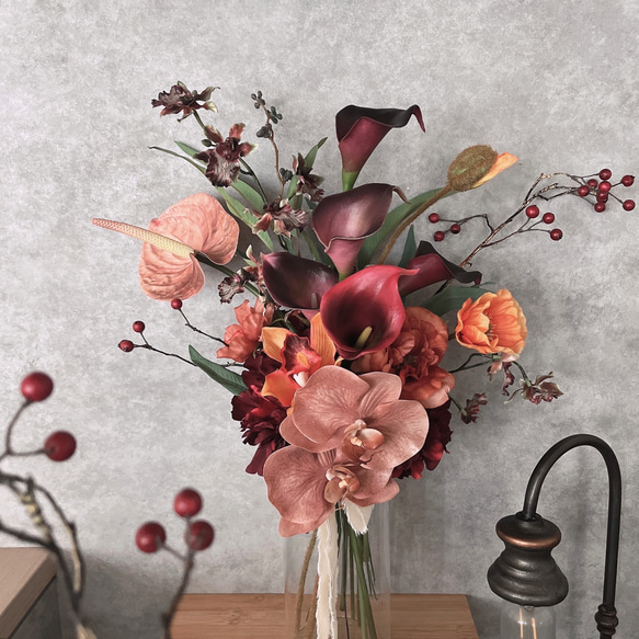 ウェディングブーケ アーティフィシャルフラワーブーケ ガーベラ