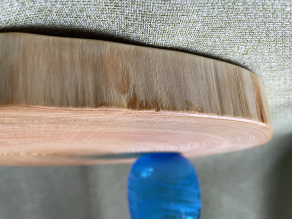 【割れ防止加工】皮無し桧丸太の輪切り　直径35ｃｍ前後　厚み3ｃｍ また