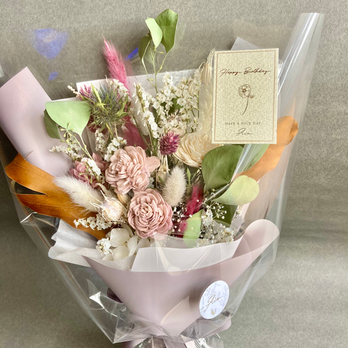 Creema限定》ギフトブーケ プリザーブドフラワー 花束 ドライフラワー