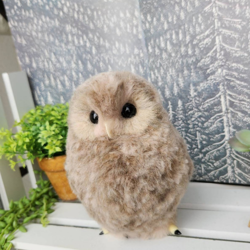 羊毛フェルト製置物 フクロウのヒナ 羊毛フェルト max910 通販