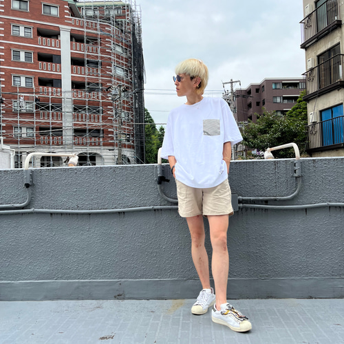 Men`s M サイズ ドライポンチ 江戸小紋ハギレポケットTシャツ 着物