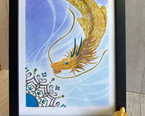 クリスタルアート／クリスタルピクチャー／龍／昇龍／アートパネル