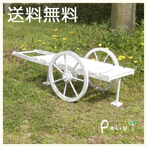 エイジングアンティーク調　ダメージ加工　大八車のスタンドオブジェ