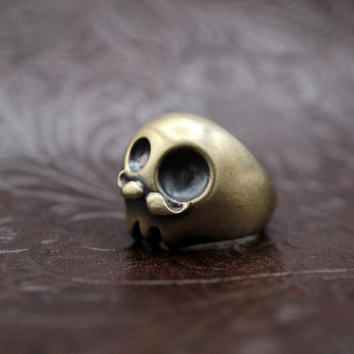 紳士なドクロ｜真鍮｜指輪｜髑髏｜スカルリング｜コミカル｜かわいい