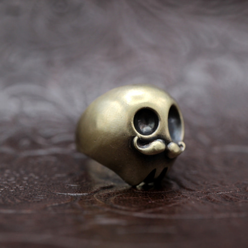 ヴィンテージ スカルボーン 真鍮？ 金属製 ドクロ ガイコツ レア 当時物 Amazon.co.jp: [BRASS STORE] 二重リング付き 真鍮 キーホルダー
