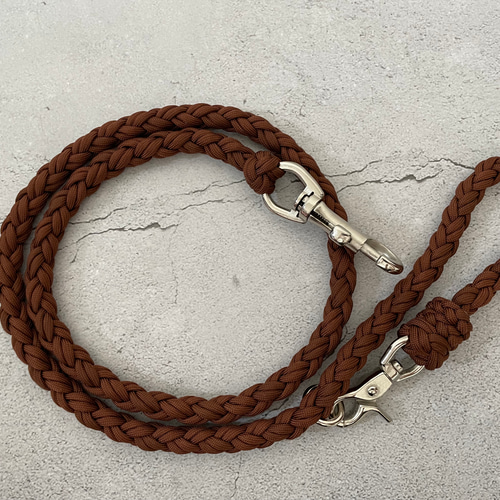 完成品】パラコード 8つ編み カフェリード 中型犬リード 大型犬リード