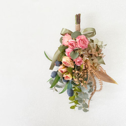 ユーカリのハーフリース ナチュラル シック 造花 おしゃれ インテリア