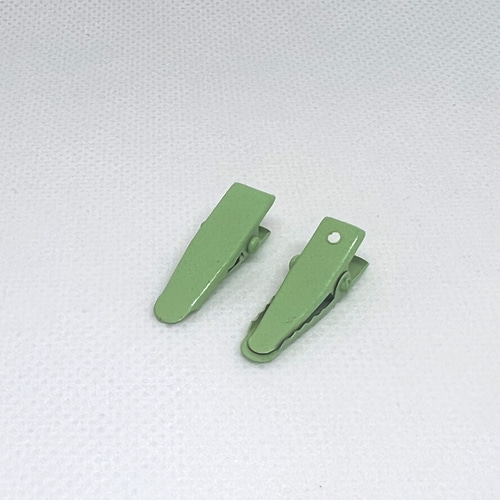 カラフル ワニ口ヘアクリップ 24 x 7mm 4個セット 全6色 DIYパーツ