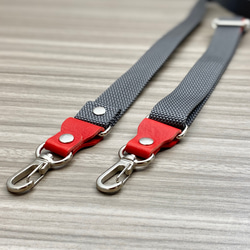 カラフルトートL　本革　レッド／チョコ　２色 12枚目の画像