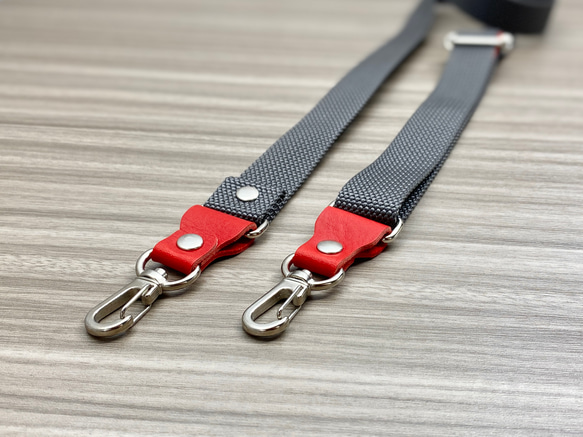 カラフルトートS　本革　レッド／チョコ　２色 13枚目の画像