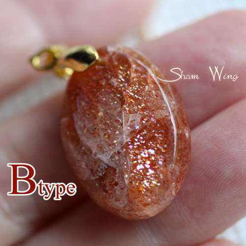 キラキラ✨️サンストーンネックレス 1本✩シンプル✿天然石