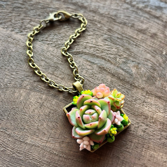 樹脂粘土 多肉 チャーム