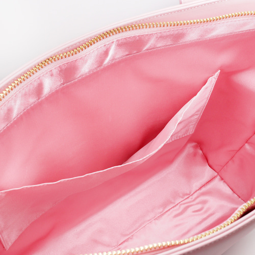 More Strawberries Collection】A4トートバッグ（赤いちご／ピンク本革